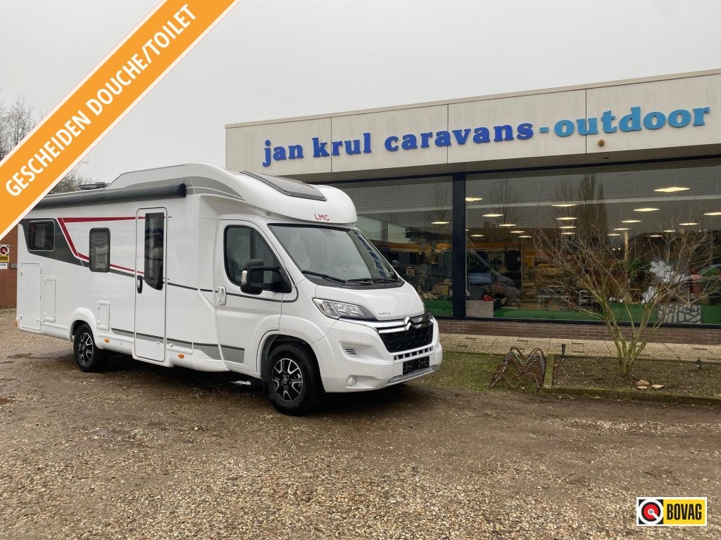 LMC Tourer Lift H 730 G - Zeer weinig km's, Caravans en Kamperen, Ringverwarming, Airbags, 7 tot 8 meter, Buitenlamp