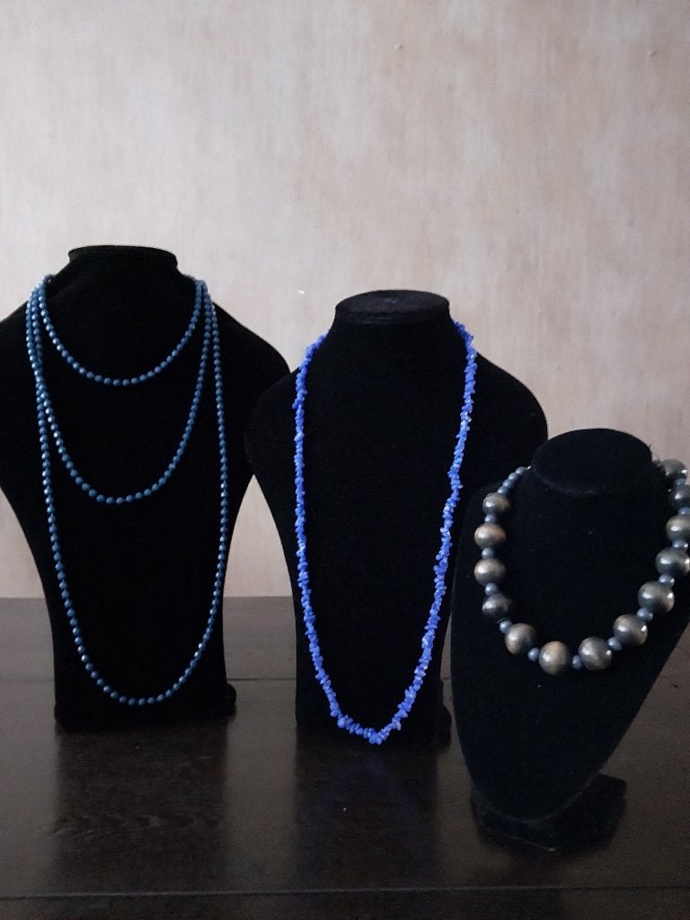 Kettingen, Sieraden, Tassen en Uiterlijk, Ophalen of Verzenden, Zo goed als nieuw, Blauw, Overige materialen