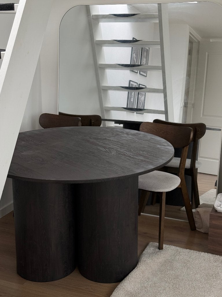Sklum table dark wood incl two chairs, Ophalen, 50 tot 100 cm, 100 tot 150 cm, Zo goed als nieuw