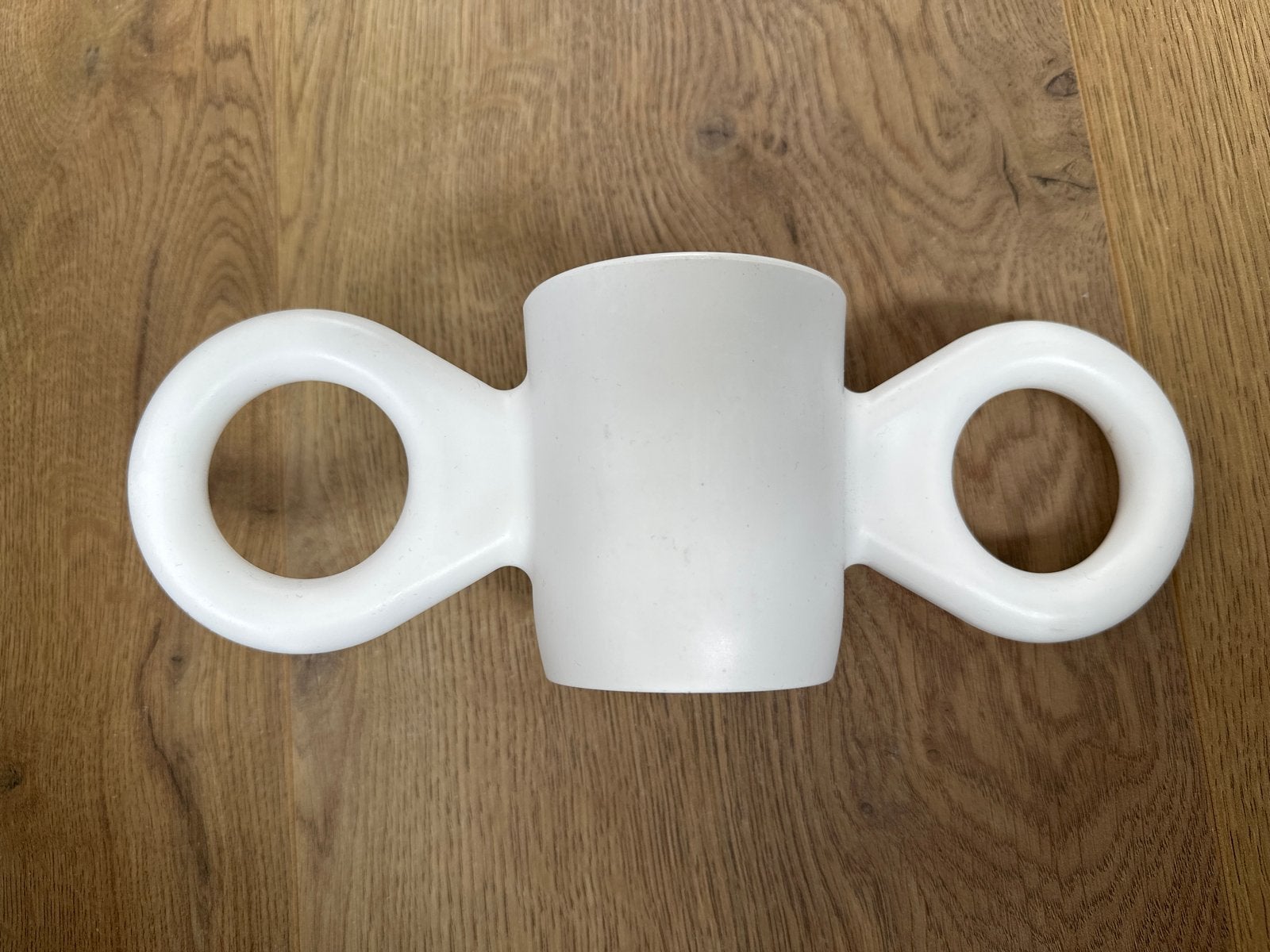 Gispen mok met twee oren - wit, Overige typen, Kunststof, Ophalen of Verzenden, Zo goed als nieuw