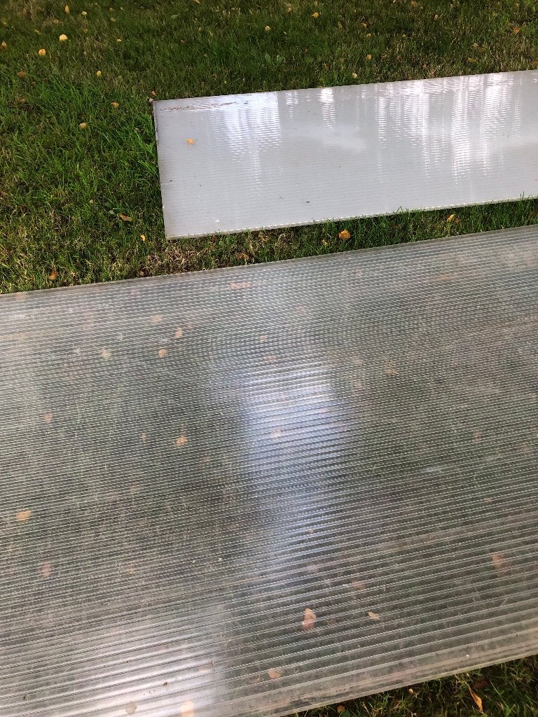 polycarbonaat kanaalplaten dakplaten dikte 15 mm, Kunststof, Gebruikt, Overige kleuren, Minder dan 5 m²