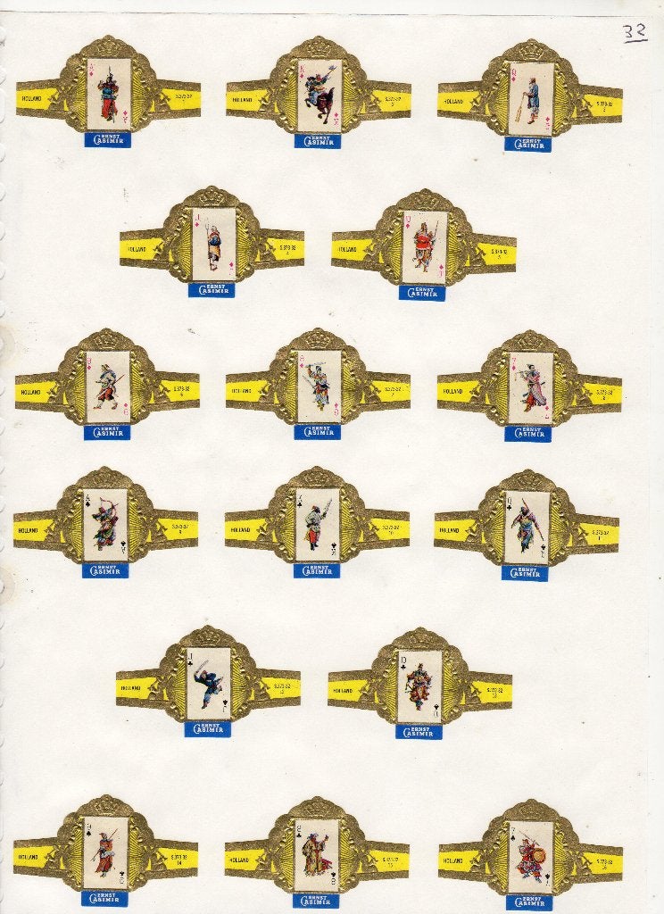 Ernst Casimir  NF  Chinees Kaartspel, Verzamelen, Verzenden, Zo goed als nieuw, Sigarenbandjes