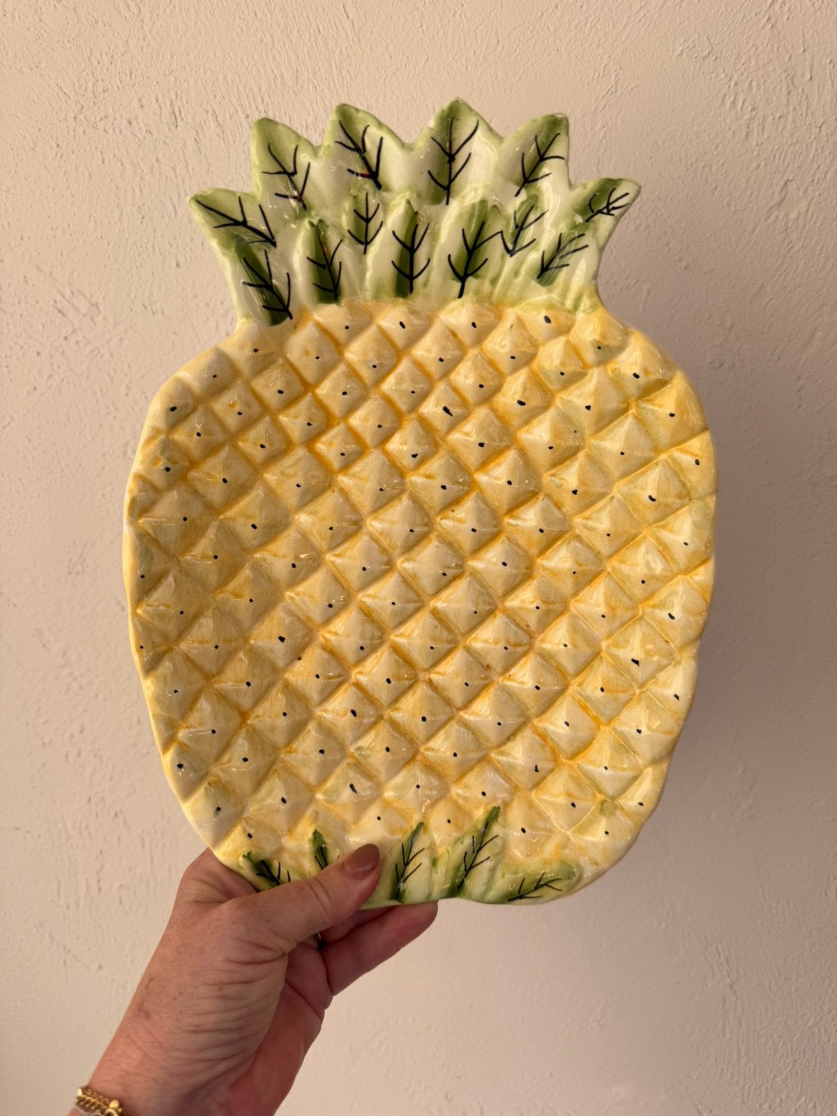 Ananas serveerachaal, Ophalen of Verzenden, Zo goed als nieuw, Overige stijlen, Schaal of Schalen