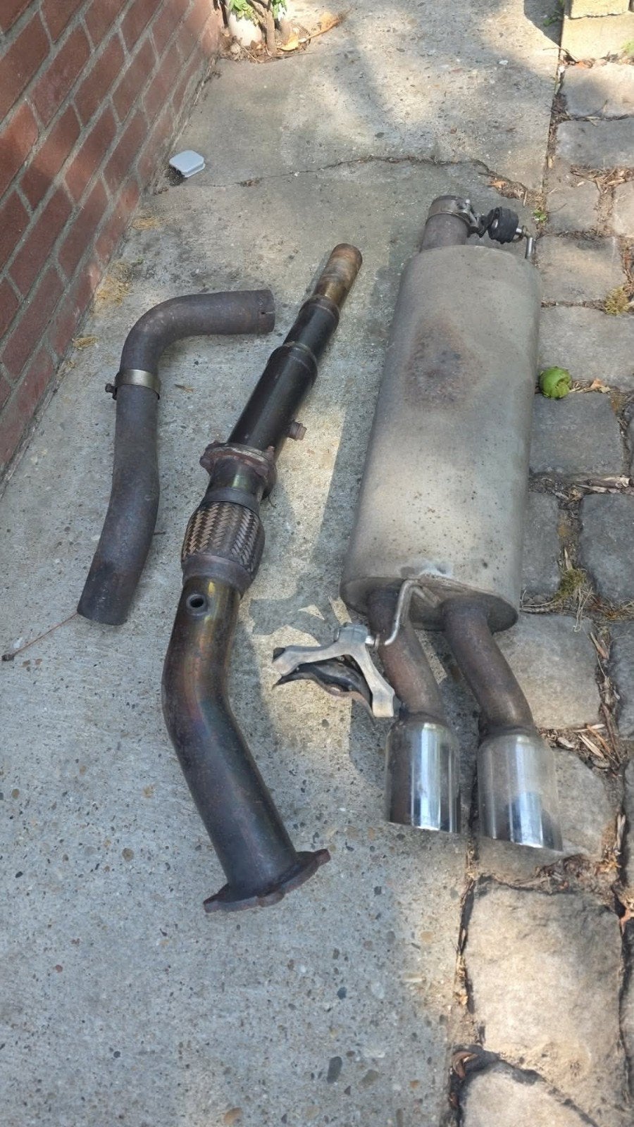 Miltek uitlaat met downpipe golf 4 leon 1m a3 8l, Auto-onderdelen, Uitlaatsystemen, Ophalen of Verzenden, Gebruikt, Seat