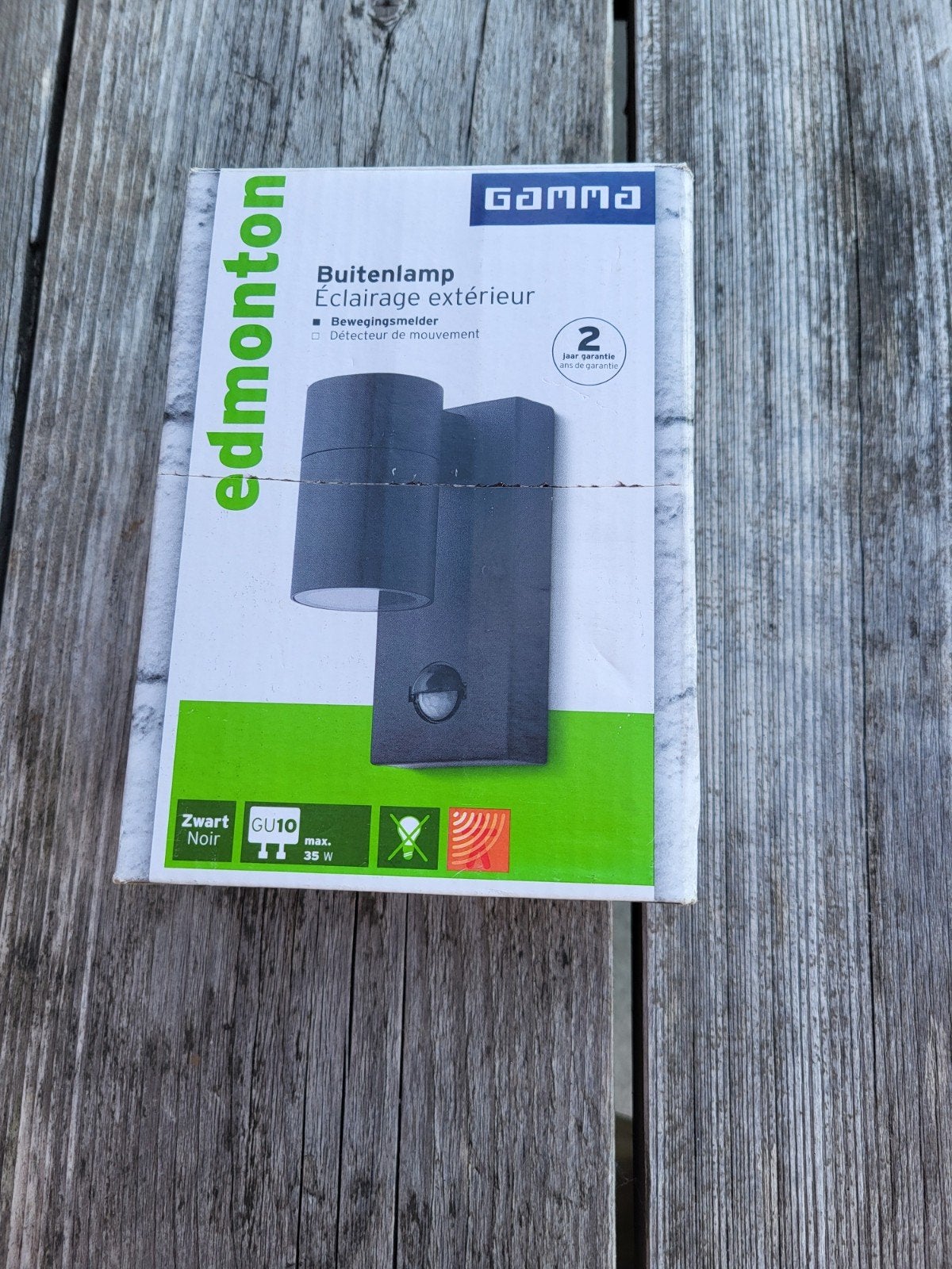 Nieuwe Gamma Buitenlamp Edmonton met Bewegingsmelder, Huis en Inrichting, Lampen | Overige, Ophalen, Met sensor, Overige merken