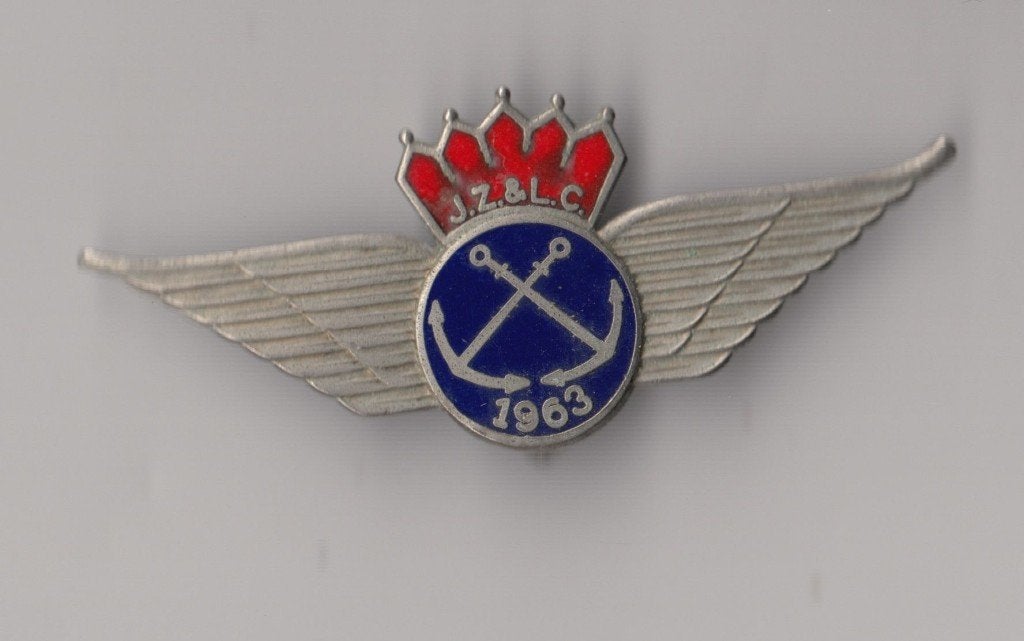 Scheepvaart emaille JZ&LC broche, Gebruikt, Niet vindbaar, Niet vindbaar, Speldje of Pin