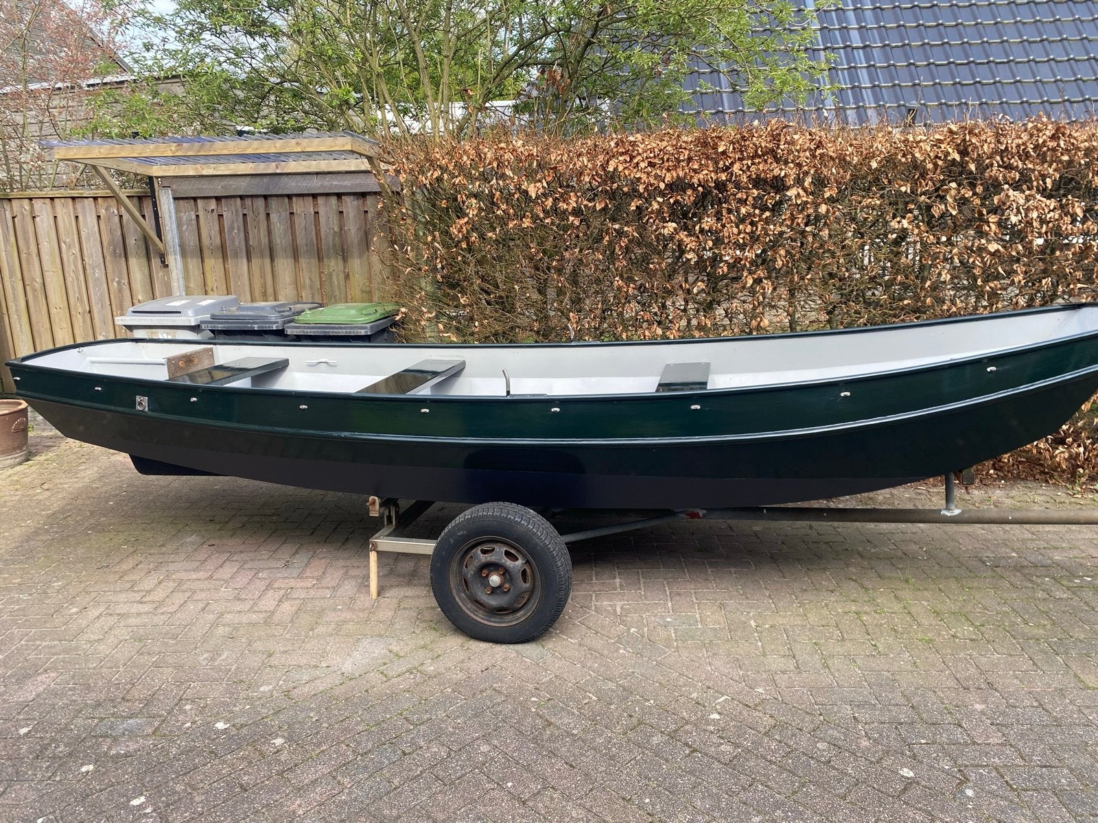 Stalen visboot met Mercury 6.0 FourStroke buitenboordmotor, Watersport en Boten, Overige merken, Gebruikt, Buitenboordmotor, Visboot