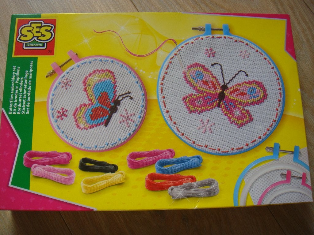 SES creative borduurset vlinders borduren NIEUW, Ophalen of Verzenden, Nieuw