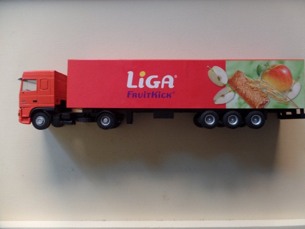 DAF 95XF trekker oplegger Liga Lion Toys, Hobby en Vrije tijd, Verzenden, Gebruikt, Bus of Vrachtwagen, Lion Toys