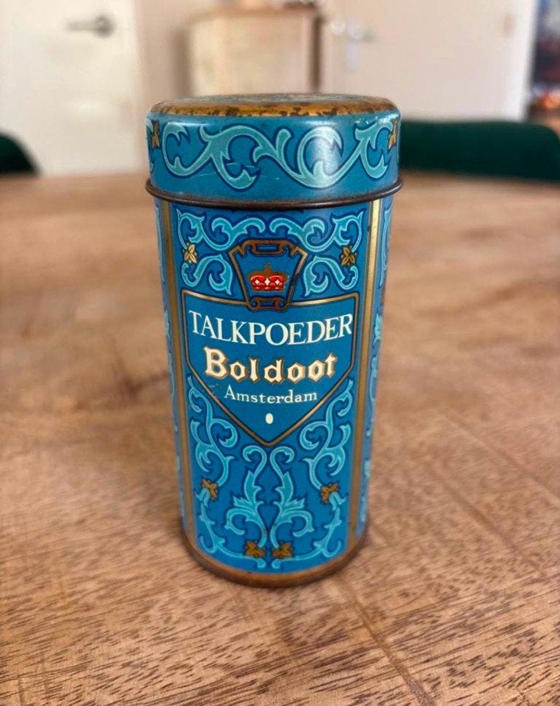 Vintage Boldoot Talkpoeder blikje Amsterdam, Verzenden, Gebruikt, Overige, Overige merken