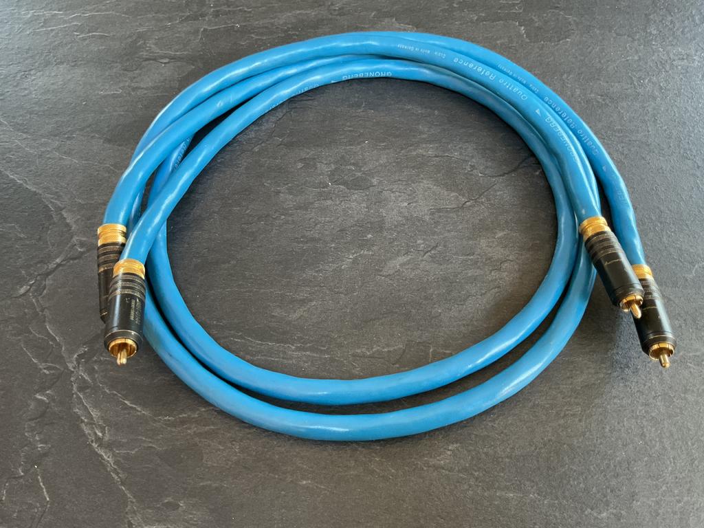 Groneberg quattro reference rca interlink set met WBT 110cm, Gebruikt, Groneberg HiFi-Technik, Ophalen of Verzenden, Interlink-kabel