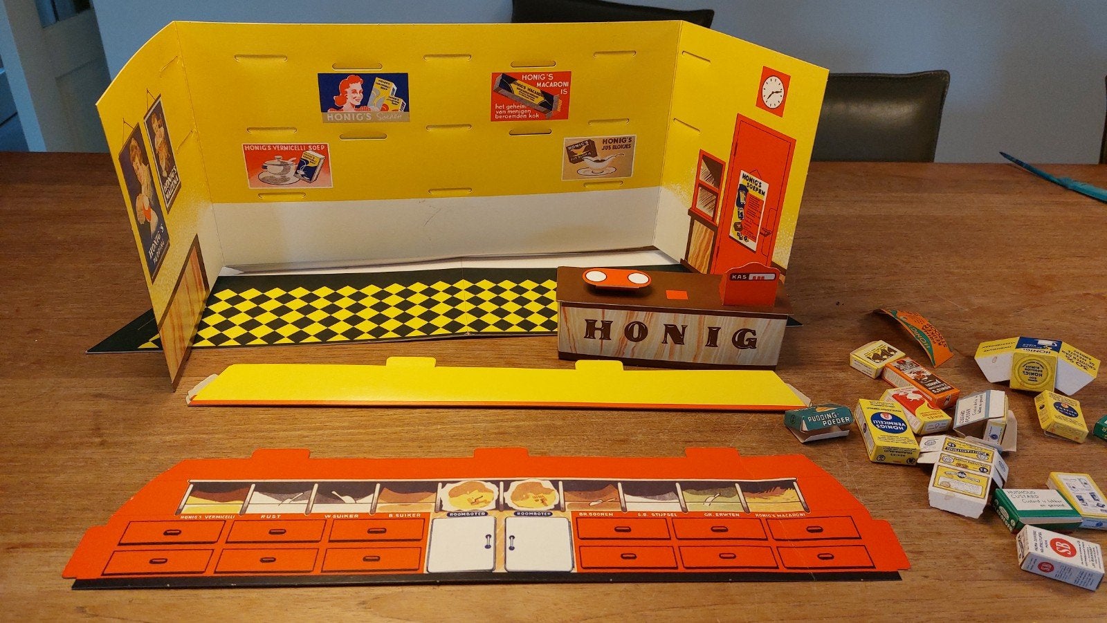 Vintage Honig kartonnen kruidenierswinkel met accessoires, Ophalen of Verzenden, Jongen of Meisje