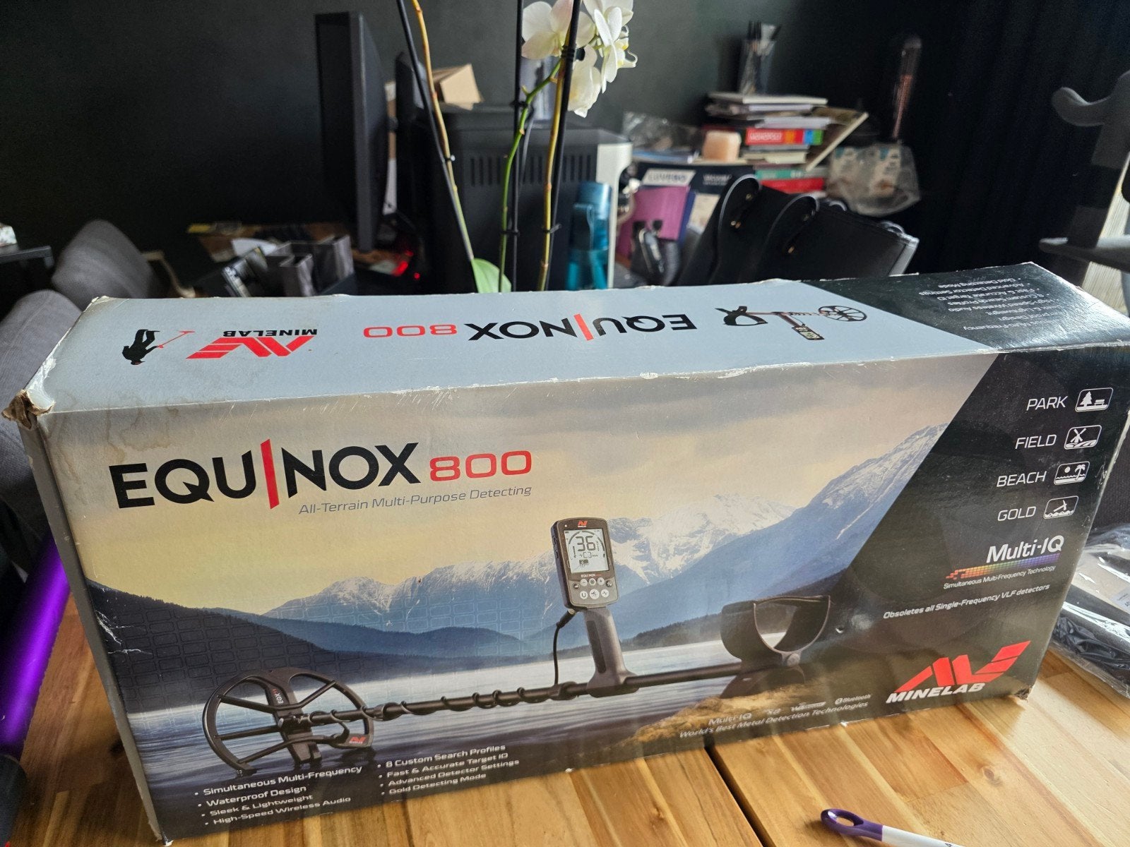 Minelab Equinox 800 Metaaldetector - Topmodel met Multi-IQ, Hobby en Vrije tijd, Metaaldetectors, Ophalen, Meer dan 30 cm, Zo goed als nieuw