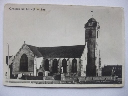P341 Katwijk aan Zee - Oude Kerk - 1948, Verzenden, 1940 tot 1960, Ongelopen, Zuid-Holland
