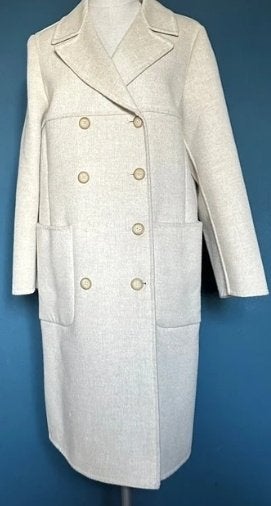 Max Mara jas beige 38, Ophalen of Verzenden, Zo goed als nieuw, Maat 38/40 (M), Beige