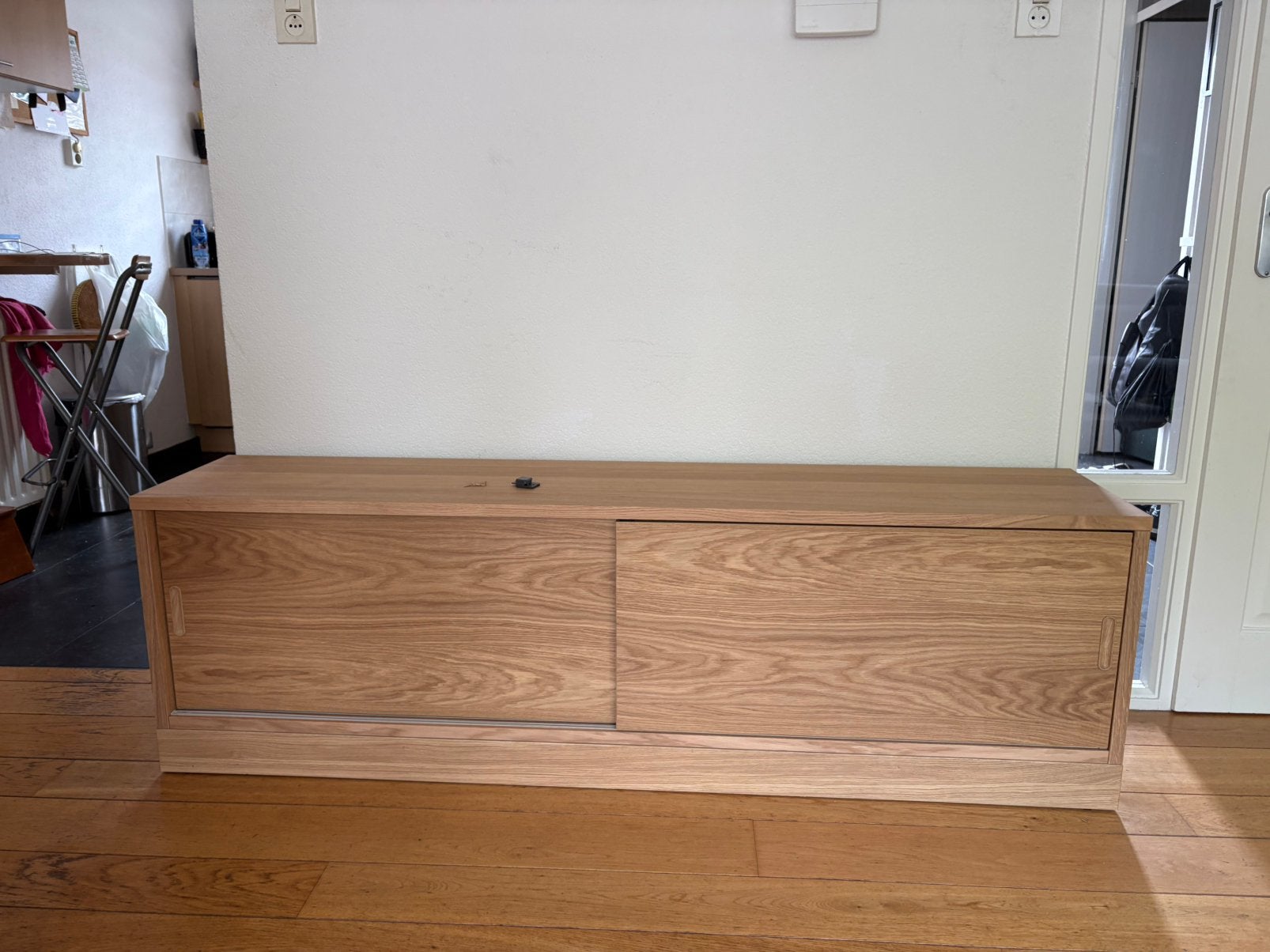 Tonstad TV-meubel van eikenfineer (Ikea) 178x37x55 cm, Huis en Inrichting, Ophalen, Zo goed als nieuw, 25 tot 50 cm, Minder dan 100 cm
