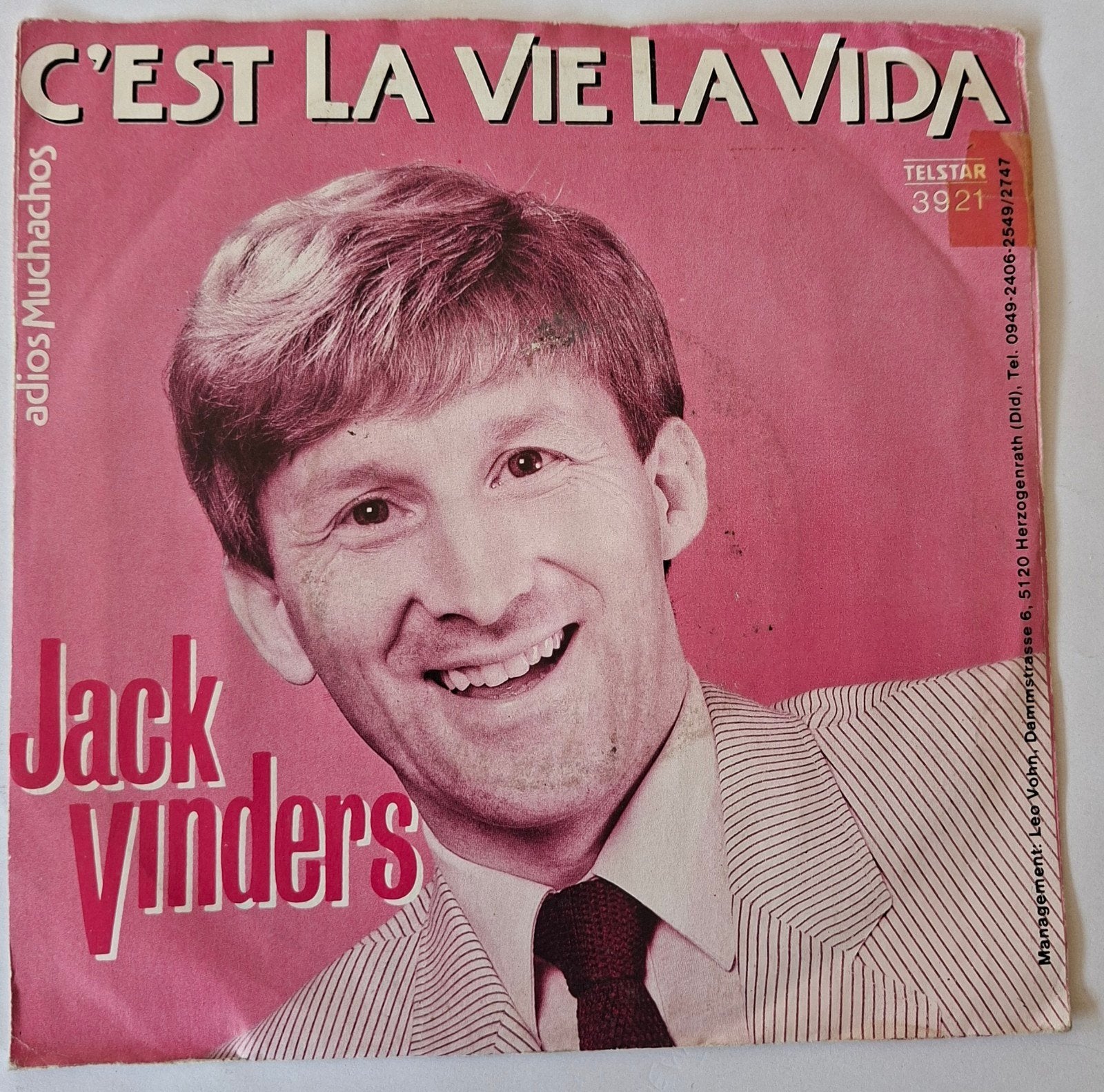 Jack Vinders     C'est La Vie La Vida, Ophalen of Verzenden, Gebruikt, 7 inch, Pop