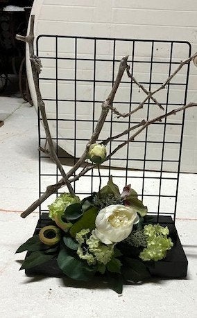 Zijden bloemstuk, Kunstbloem, Zijde, Ophalen of Verzenden, Zo goed als nieuw