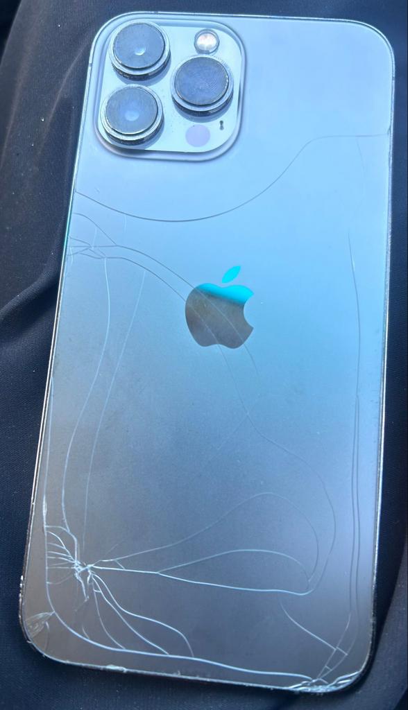 iPhone 13 Pro Max - Achterkant gebarsten, 128 GB, Blauw, Ophalen of Verzenden, Zonder simlock