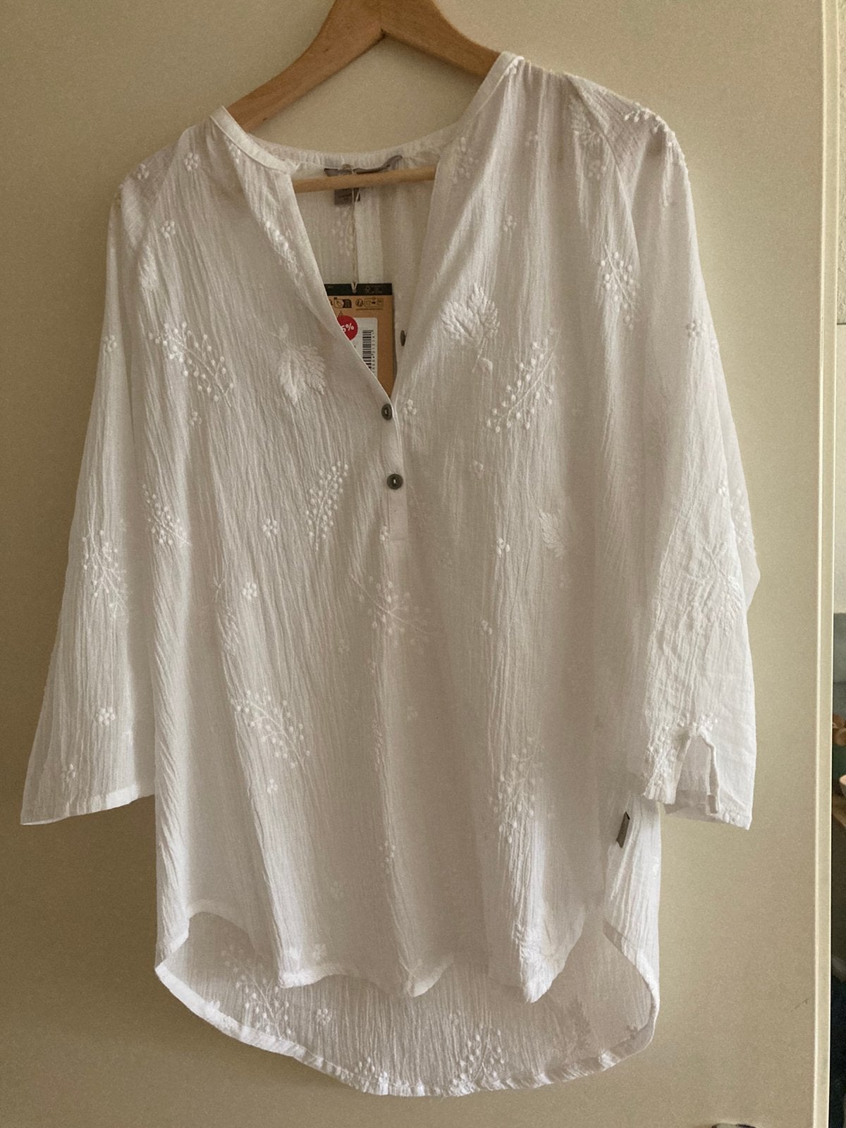 Blouse Royal Robbins nieuw met kaartje maat M, Ophalen of Verzenden, Zo goed als nieuw, Maat 38/40 (M), Wit