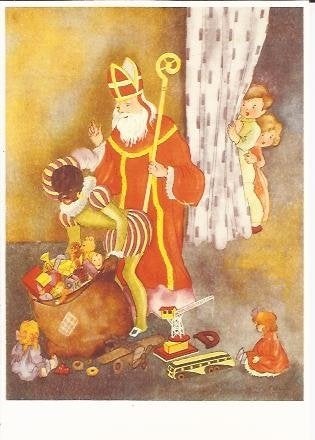 Veel cadeautjes van Sinterklaas prentbriefkaart [C8230], Ophalen of Verzenden, 1980 tot heden, Ongelopen