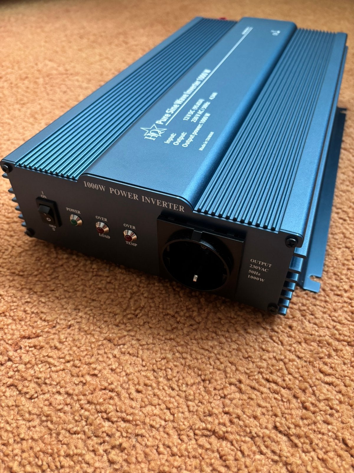 HQ Pure Sinus Inverter 1000 W - 12VDC/230 VAC Zuivere Sinus, Ophalen, Zo goed als nieuw