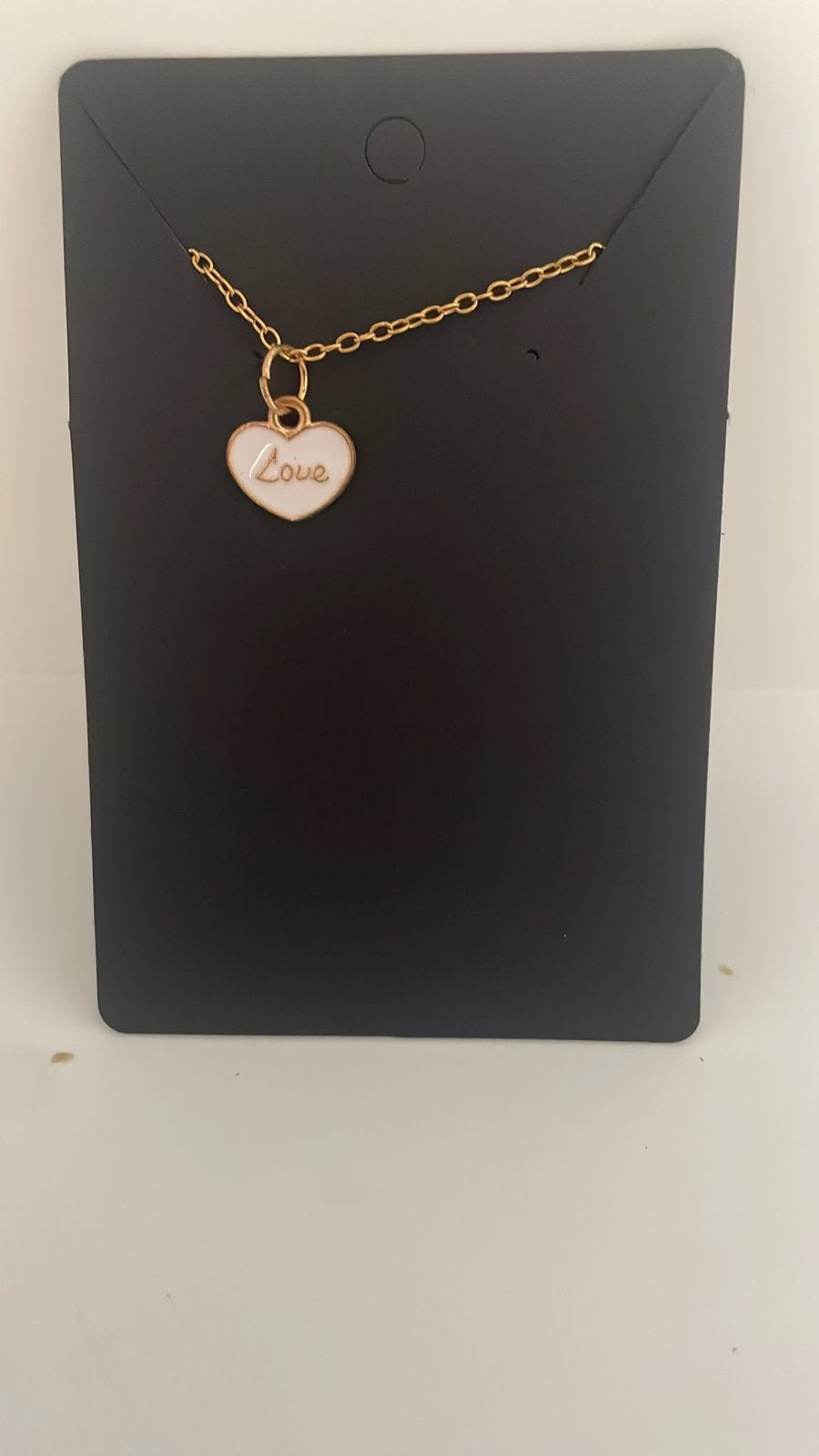 Goudkleurige ketting met 'Love' hartje - Nieuw, Verzenden, Nieuw, Goud, Overige materialen