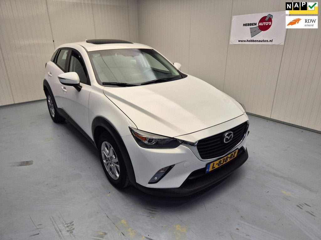 Mazda CX-3 2.0 SkyActiv-G 150 GT-M 4WD Navi Pano Ecc Cruise, Auto's, Mazda, 1998 cc, Gebruikt, Wit, Bedrijf
