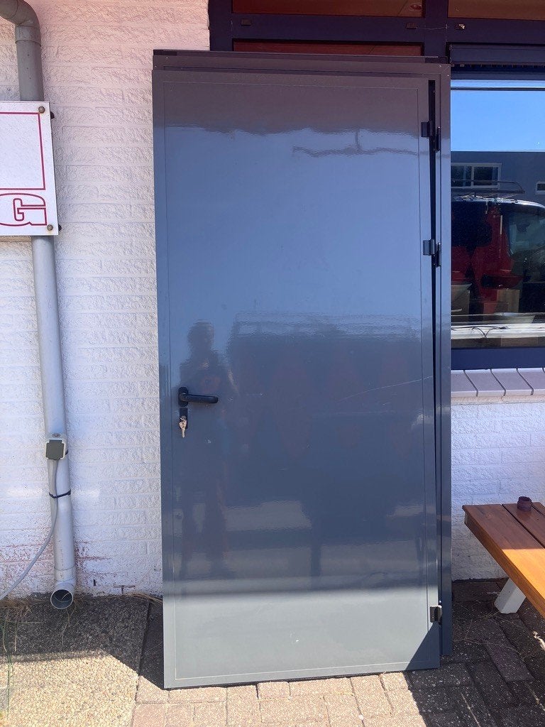 aluminium deuren en schuifraam uit burocontainer, Ophalen, Gebruikt, 80 tot 100 cm, Buitendeur
