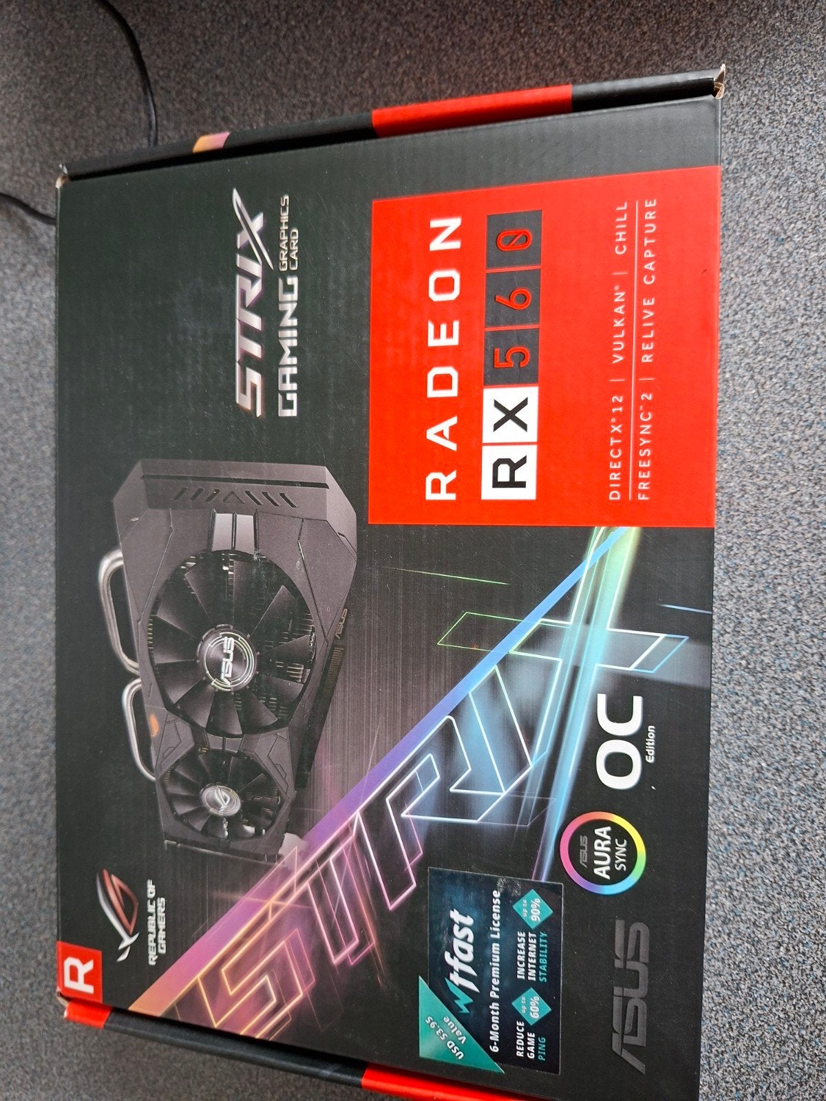 ASUS ROG Strix Radeon RX 560 OC Edition Grafische Kaart, Computers en Software, Videokaarten, PCI-Express 3, Gebruikt, AMD, HDMI