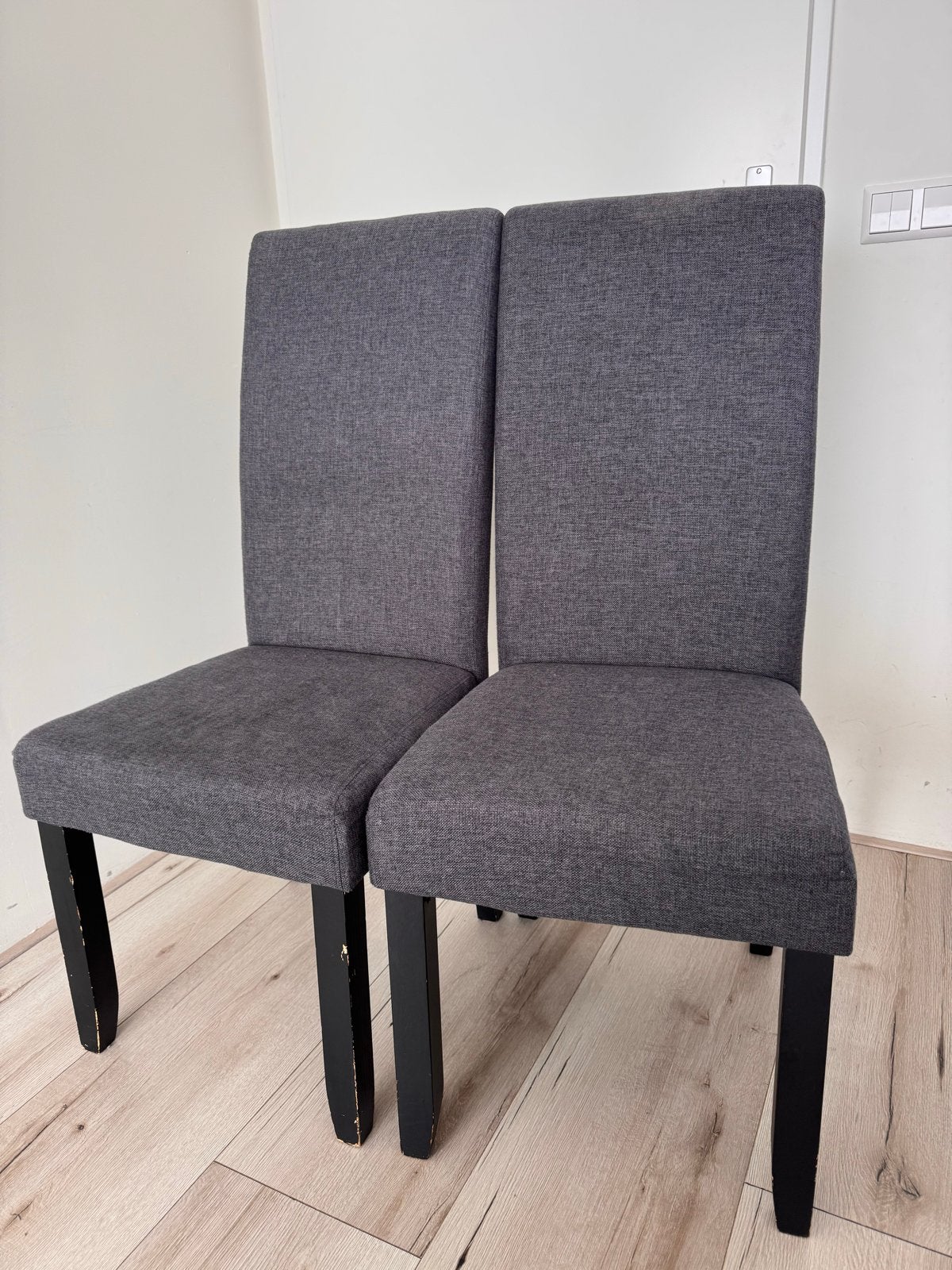 Twee gebruikte eetkamerstoelen, Ophalen, Gebruikt, Twee, Stof