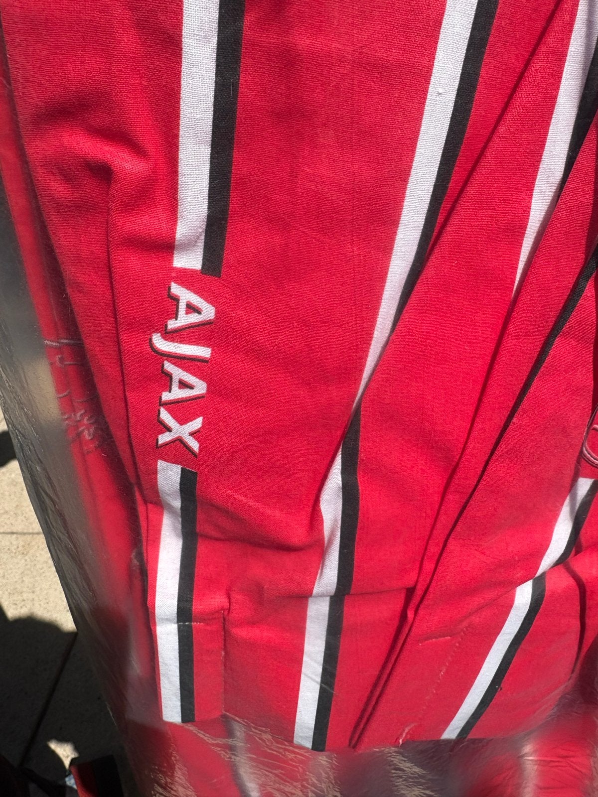 💥Ajax Gordijnen - Rood/Wit gestreept (Nieuw) 💥, Nieuw, Ophalen of Verzenden, 200 cm of meer, 150 tot 200 cm