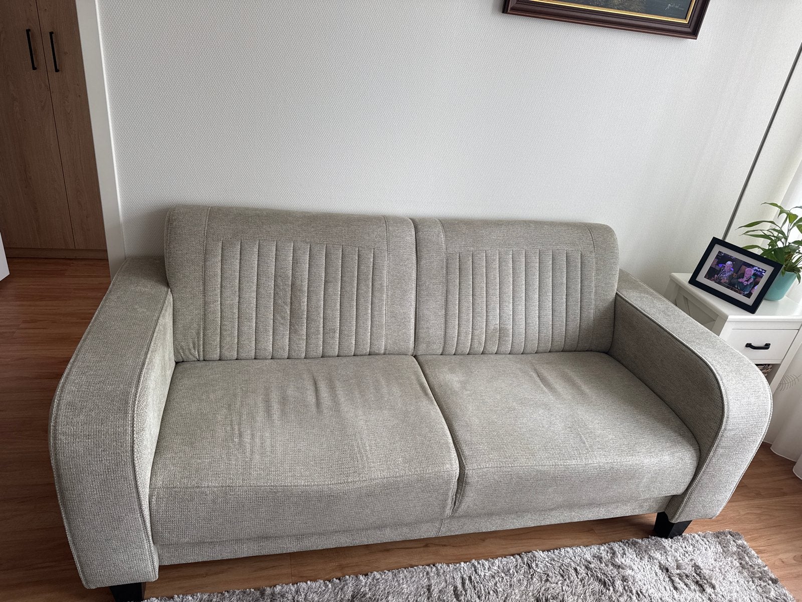 Zo goed als nieuwe 2,5-zits stoffen bank - 180x85x45(85) cm, Huis en Inrichting, Banken | Bankstellen, Ophalen, 150 tot 200 cm