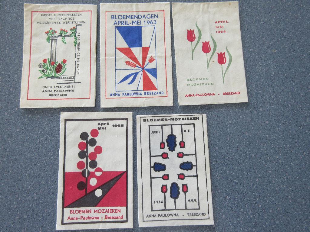 5 x Anna Paulowna, Bloemendagen / Mozaïken, Verzenden, Nederland