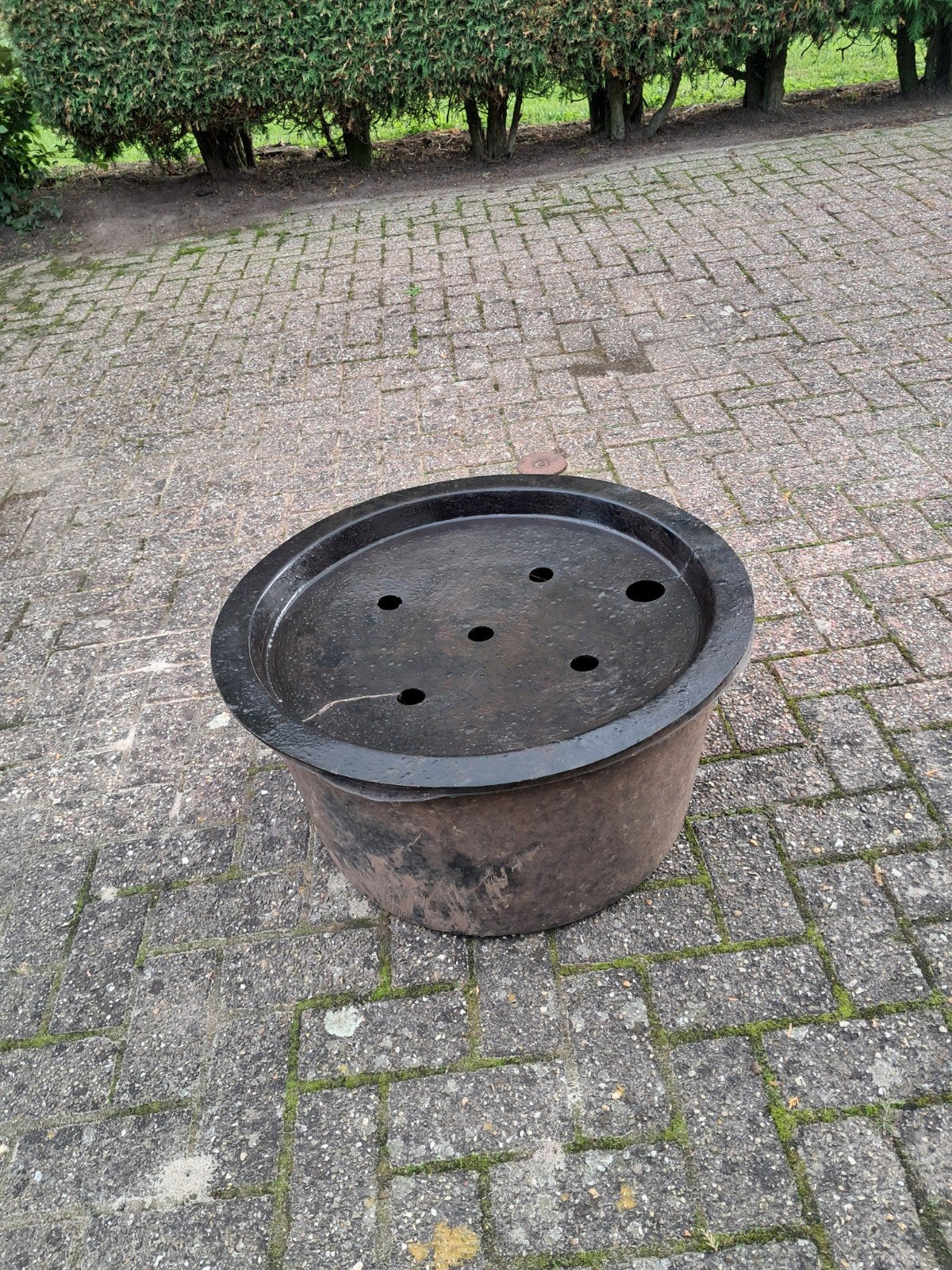 waterbak met deksel voor fontein in de tuin, inhoud 90 liter, Ophalen, Gebruikt, Kunststof, Fontein