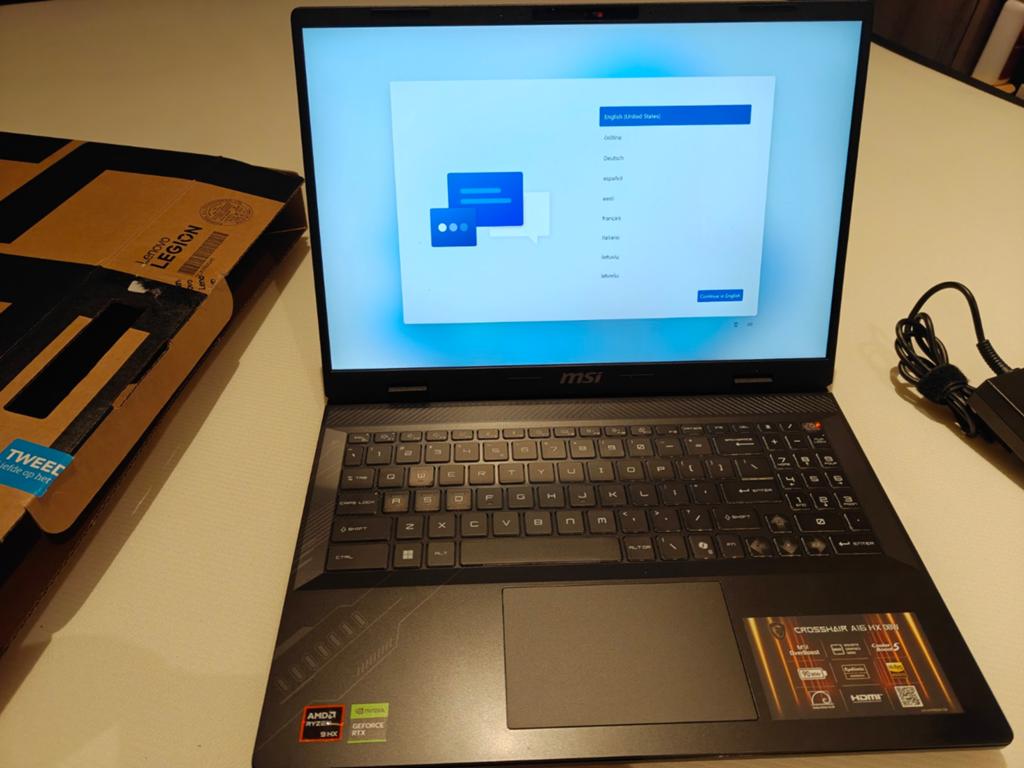 MSI Crosshair A16 HX D8WKG-010NL Gaming Laptop, Computers en Software, 1 TB SSD, Qwerty, AMD Ryzen 9 8940HX, Ophalen of Verzenden