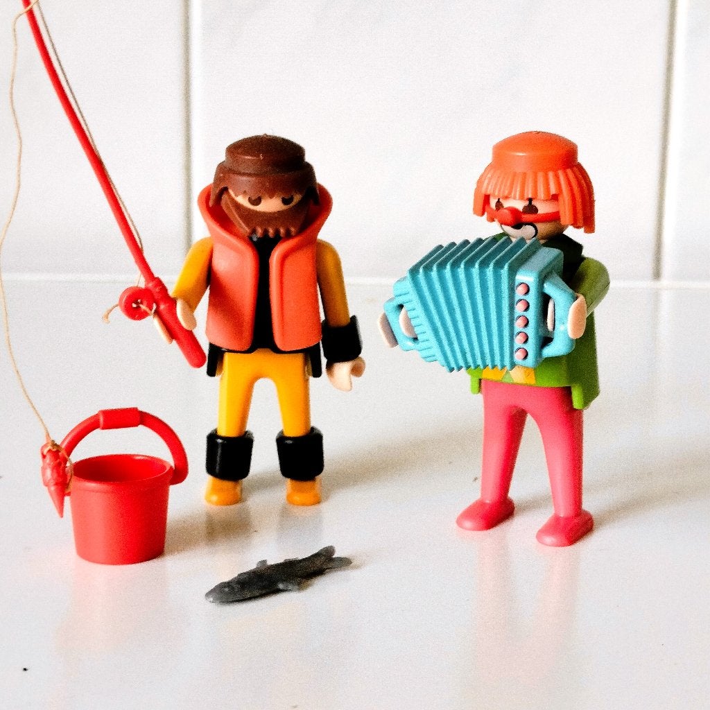 Playmobiel Geobra 1974 Visser +Clown+ Amazone, Kinderen en Baby's, Ophalen of Verzenden