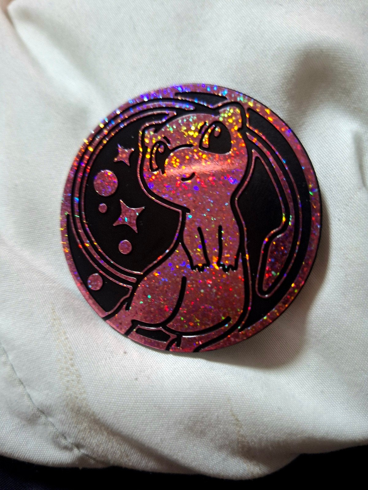 Pokémon Mewtwo VSTAR Promotie Munt, Ophalen of Verzenden, Zo goed als nieuw