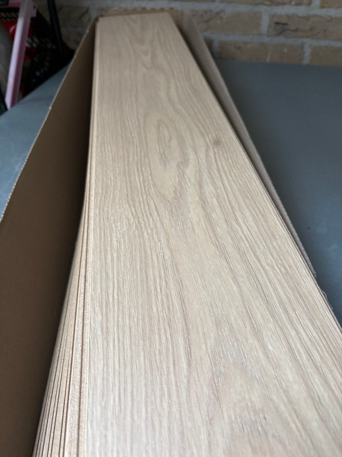 1 pak visgraat kliklaminaat (merk Parador, Bebovloeren), Ophalen, 50 tot 150 cm, Zo goed als nieuw, 10 tot 30 cm