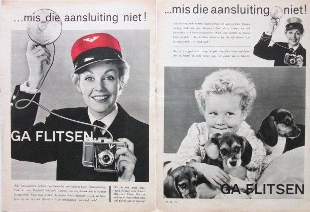 20 oude advertenties reclames 1954-57 fotografie foto, Verzamelen, Ophalen of Verzenden, 1940 tot 1960, Fototoestel