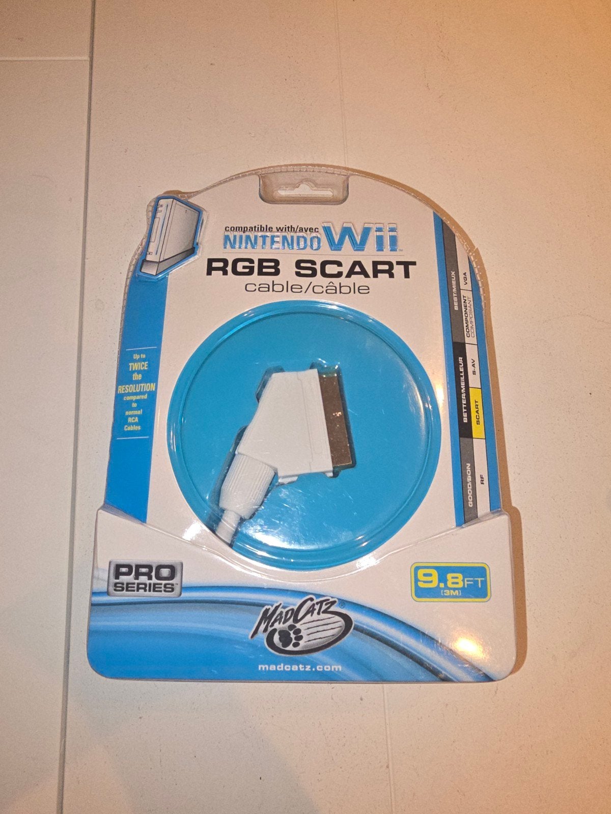 Mad Catz RGB Scart Kabel voor Nintendo Wii - Nieuw, Ophalen of Verzenden, Nieuw, Zonder controller