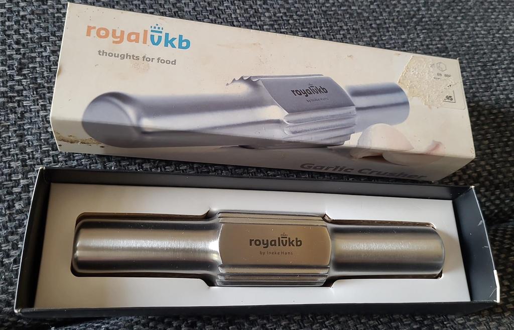 Garlic crusher design plus knoflook crusher royal vkb, Overige typen, Ophalen of Verzenden, Gebruikt