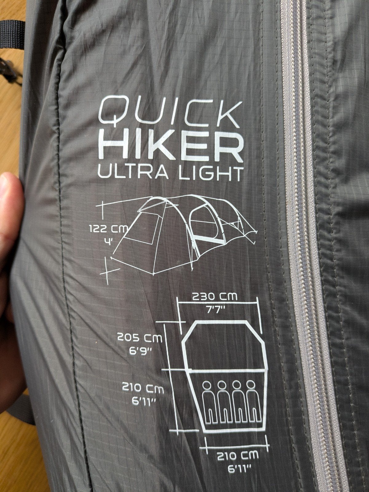 Quechua Quick Hiker Ultralight 3-persoons tent, Ophalen of Verzenden, Gebruikt, Tot en met 4
