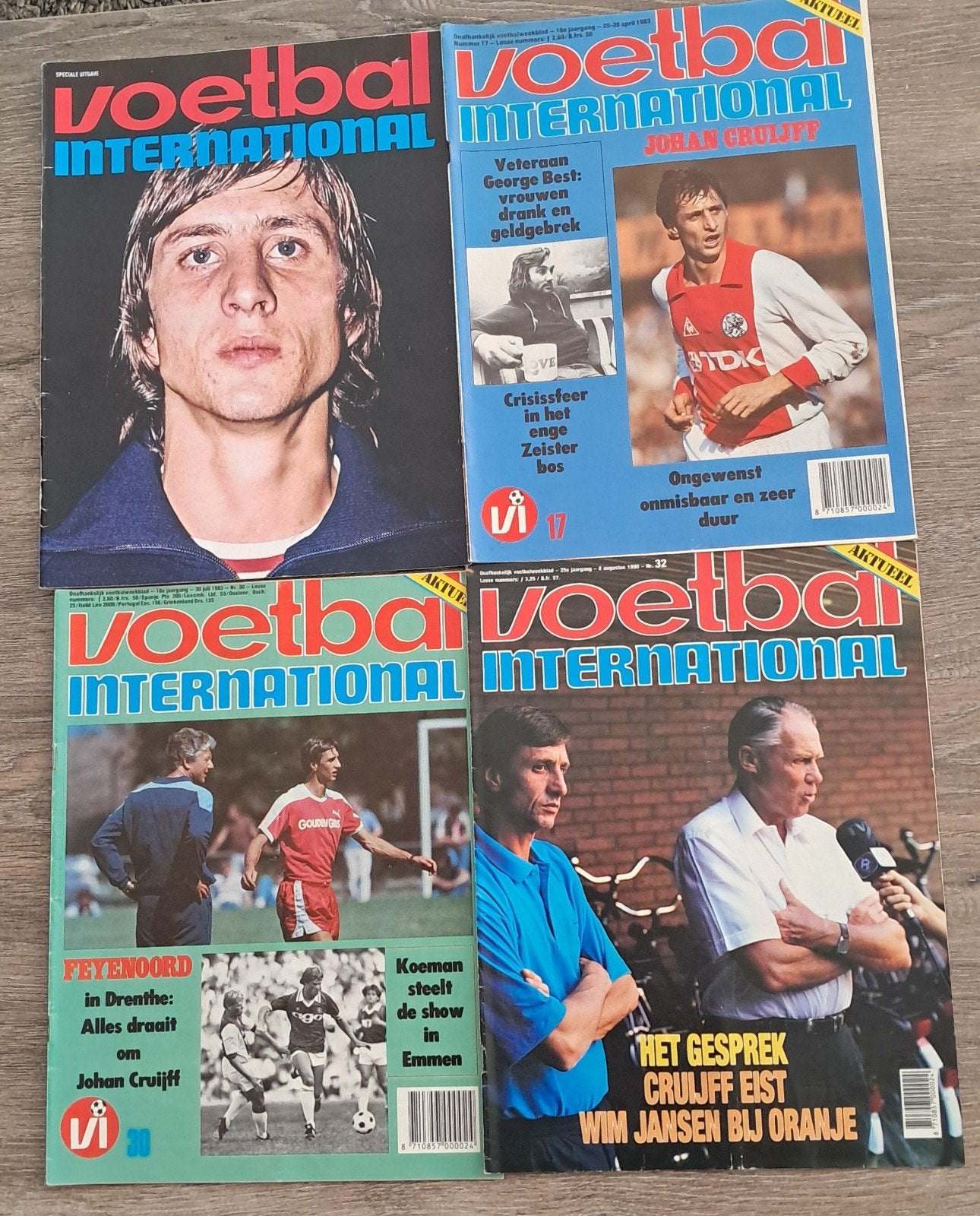 Voetbal International magazines met Johan Cruijff, Ophalen of Verzenden, Ajax