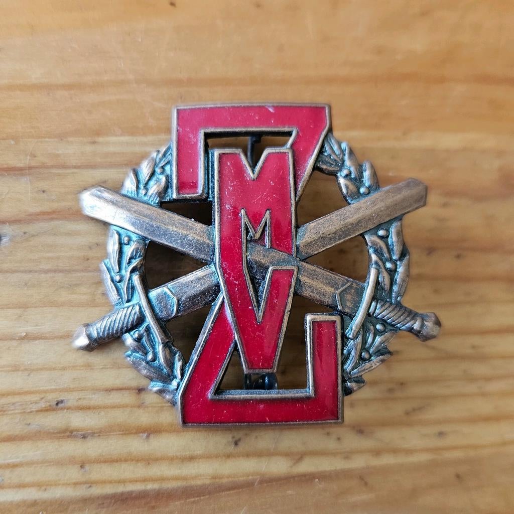 Vaardigheidsembleem zware militaire vaardigheid, Verzamelen, Ophalen of Verzenden, Landmacht, Nederland, Embleem of Badge