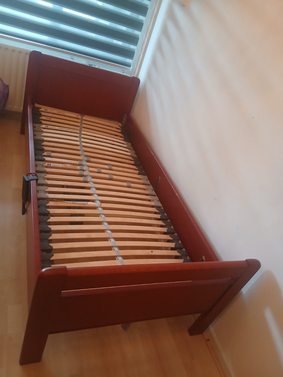 1 persoons elektrische bed teab, 90 cm, Eenpersoons, Wit, Ophalen of Verzenden