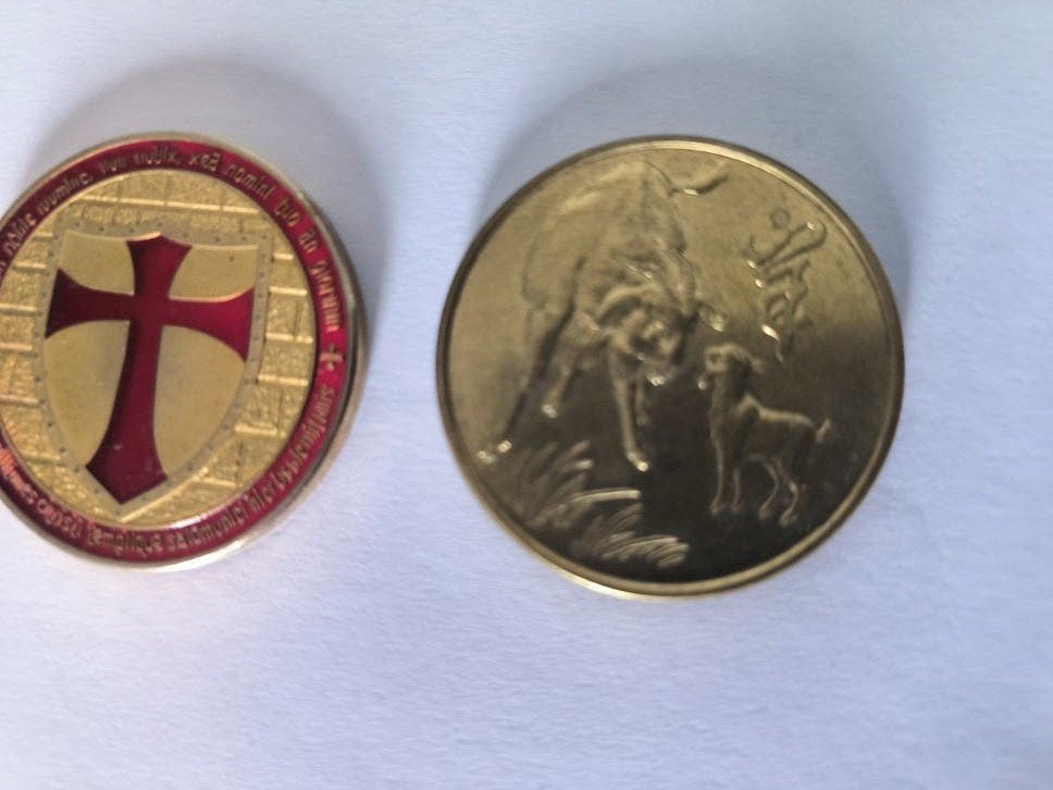 Set van 2 munten: Tempeliers en Singapore 1991, Ophalen of Verzenden, Zilver
