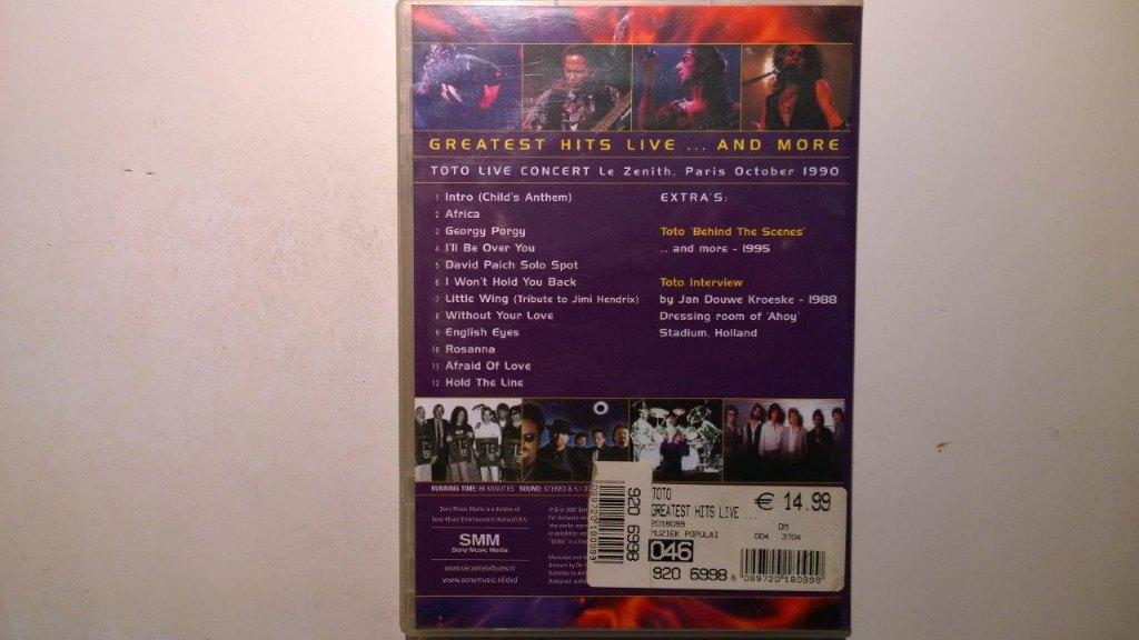 Toto - Greatest Hits Live... And More (DVD), Alle leeftijden, Ophalen of Verzenden, Zo goed als nieuw