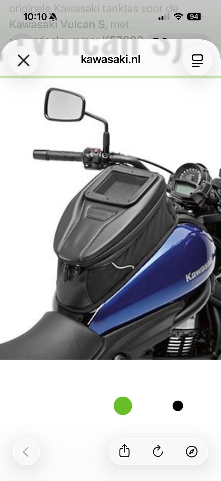 Tank tas kawasaki vulcan s origineel, Ophalen of Verzenden, Zo goed als nieuw