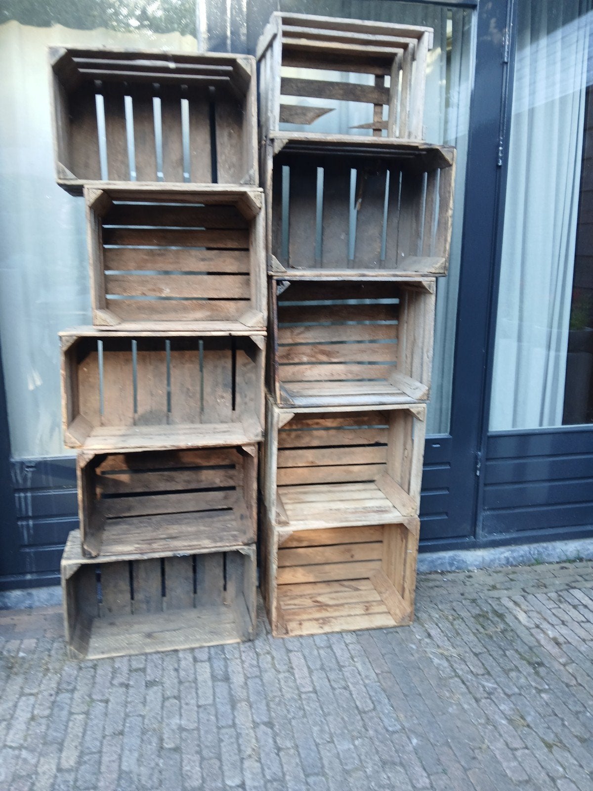 10  houten kisten, Ophalen of Verzenden, Gebruikt, 50 tot 100 cm, Minder dan 50 cm
